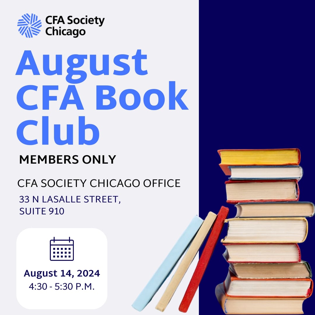 Display Event August 2024 CFA Book Club MEMBERS ONLY 